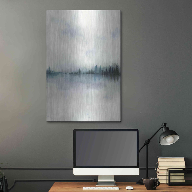 «Horizon Whisper I» par Grace Popp, art mural en métal, H 36 po x l 24 po