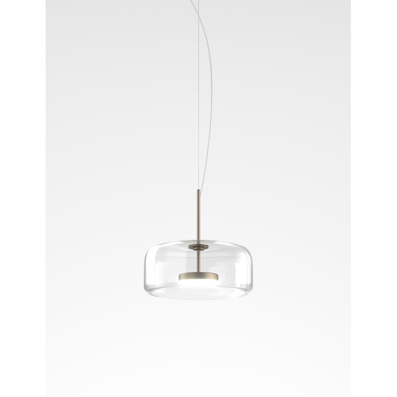 Jube Suspension 1P Burned Earth Transparent Matt Steel L3202 Ul, Matte Steel, 86" H x 15" W x 15" D, Crystal Transparent