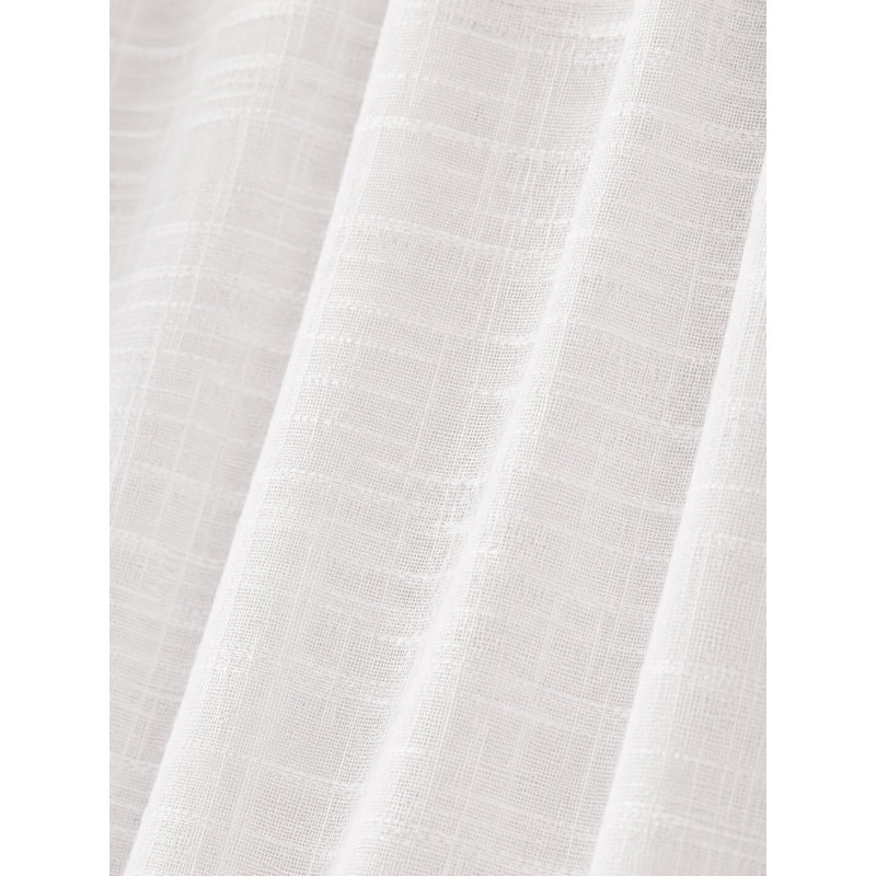 Balvina Semi Sheer Curtain Single Panel, 54" x 84", White