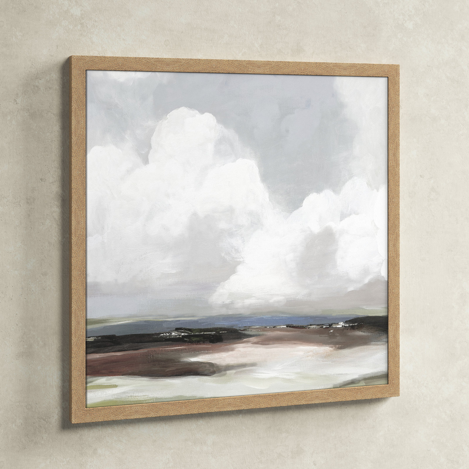 Morning Air - Picture Frame Painting Print, Natural Framed, 33" H x 33" W x 1.12" D