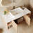 48" Brown Modern Single Bathroom Vanity With Ceramic Basin