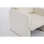 Chaise d'appoint moderne et confortable, tissu chenille blanc antique pour le salon et le bureau