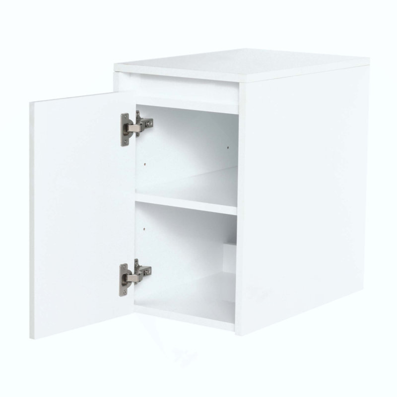 Armoire de salle de bain latérale, portes à fermeture douce, conception à fixation flottante