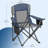Folding Camping Chair, Oversized Chair, Adjustable Armrests With Cooler Bag, Storage Bag, Mesh Fabric-1425081594