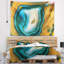 Tapisserie de motif agate coloré en polyester avec accessoires suspendus inclus-28490186