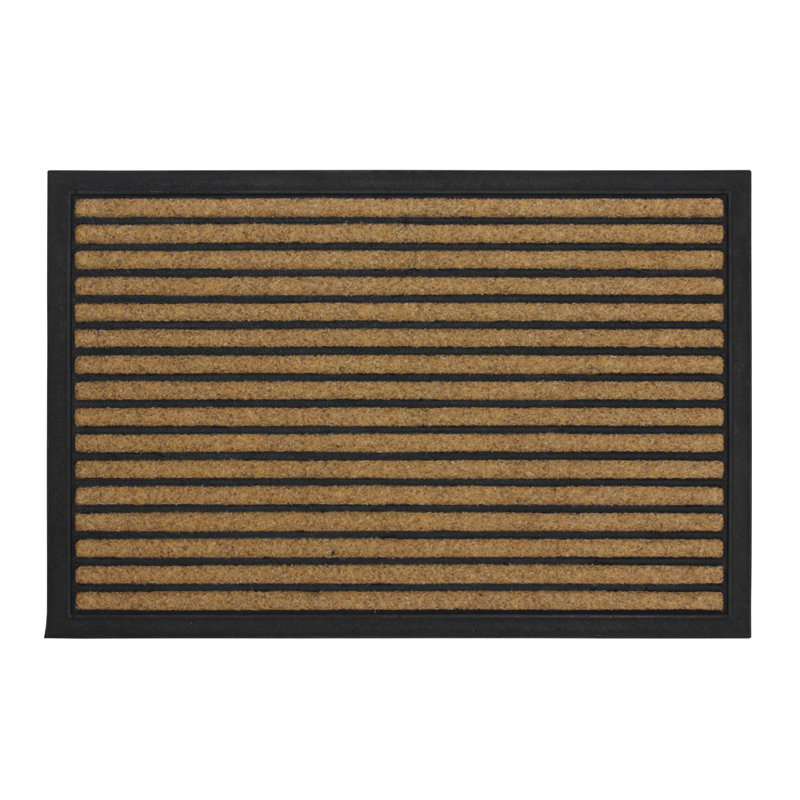 Vienna Non-Slip Striped Indoor Doormat, 1cm H x 60cm L x 40cm W