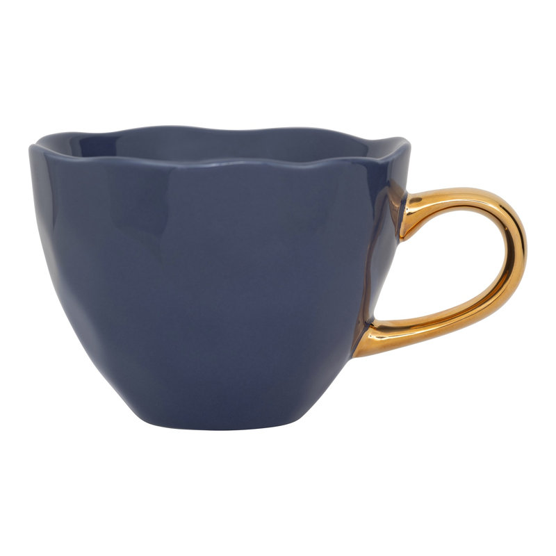 Tasse à thé en porcelaine Kattia, Bleu mauve, H 2,73 po x l 3,31 po x P 3,31 po