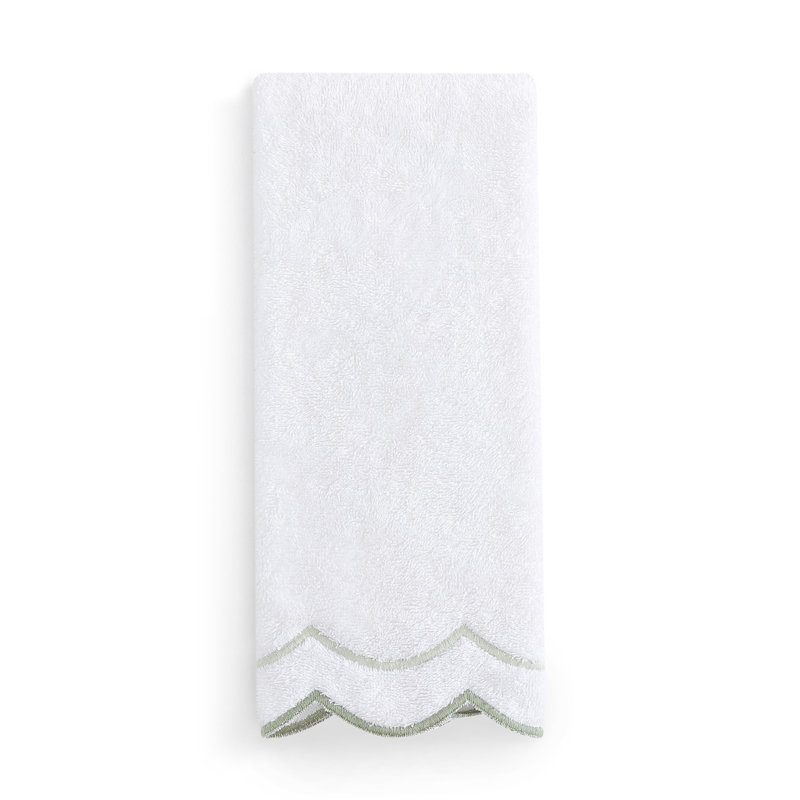 Peri Home Scallop Hand Towel, Green