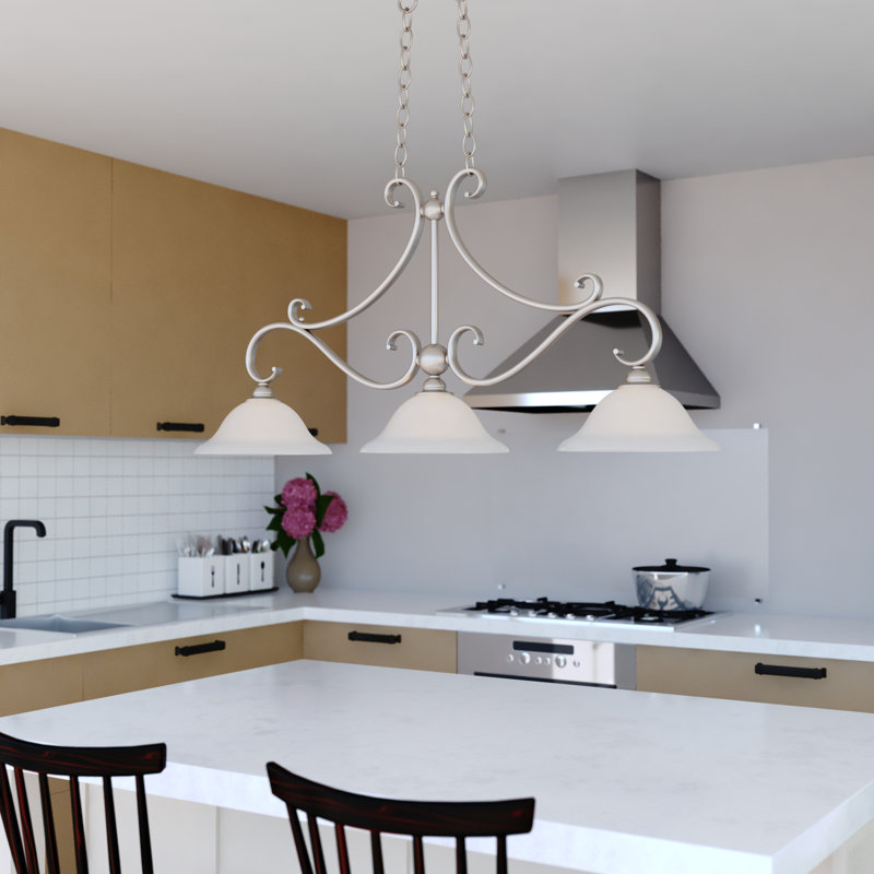 Macalla 3 - Light Kitchen Island Linear Pendant