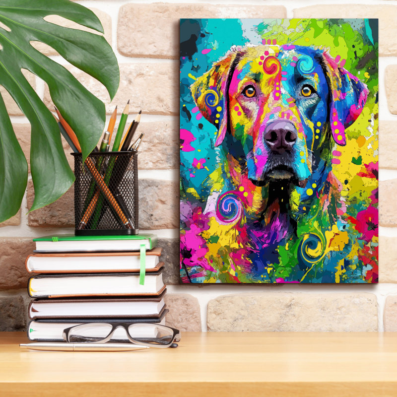 «The Fire Lab» par Dean Russo, art mural sur toile, H 16 po x l 12 po x P 0,75 po