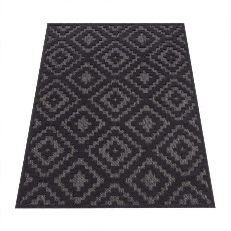 Huntingdon Geometric Indoor / Outdoor Area Rug, Round 200cm