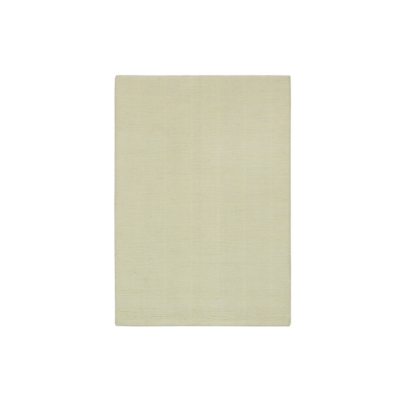 Tapis en laine et soie vÃ©gÃ©tale nouÃ© Ã  la main Â« Photon White Plain Â» de 2 pi x 3 pi 0C1904C0D1734C8193D5347F3CC01FEE