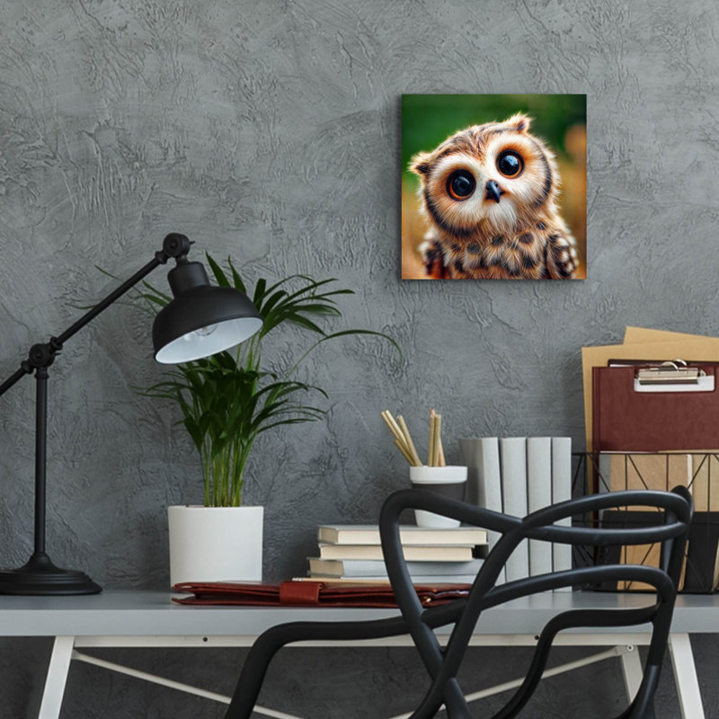  «Cute Owl» par Rey Klimt, art mural acrylique, 12 po x 12 po