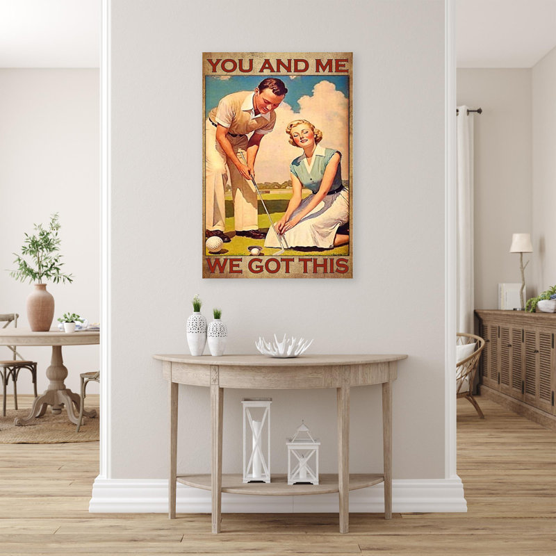 «Couple Play Golf We Got This - 1 pièce rectangulaire G Couple Play Golf We Got This», impression sur toile