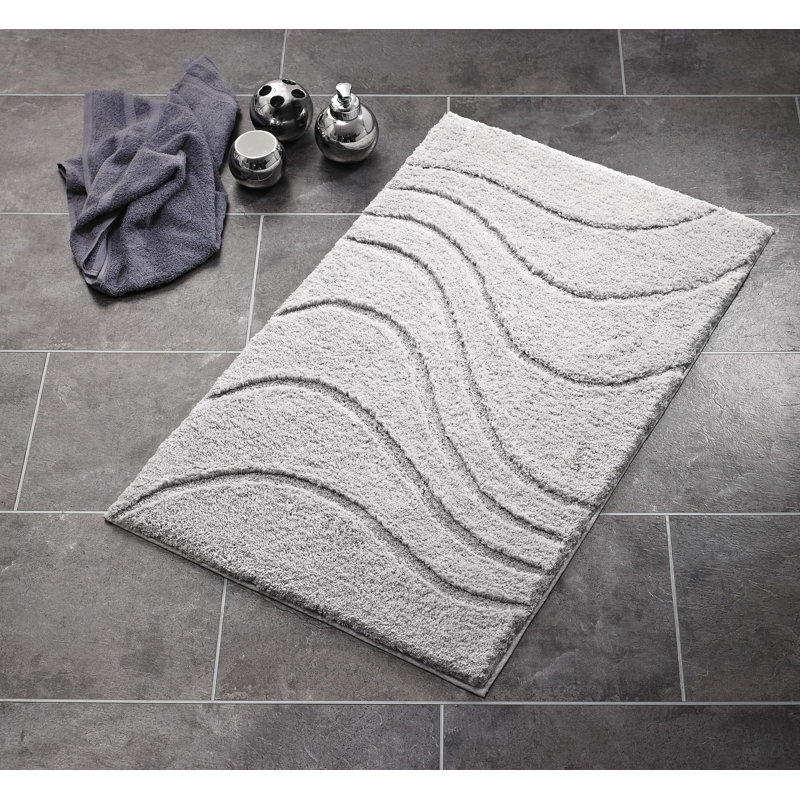 Non-Slip Bath Rug, 60 x 90cm, Grey