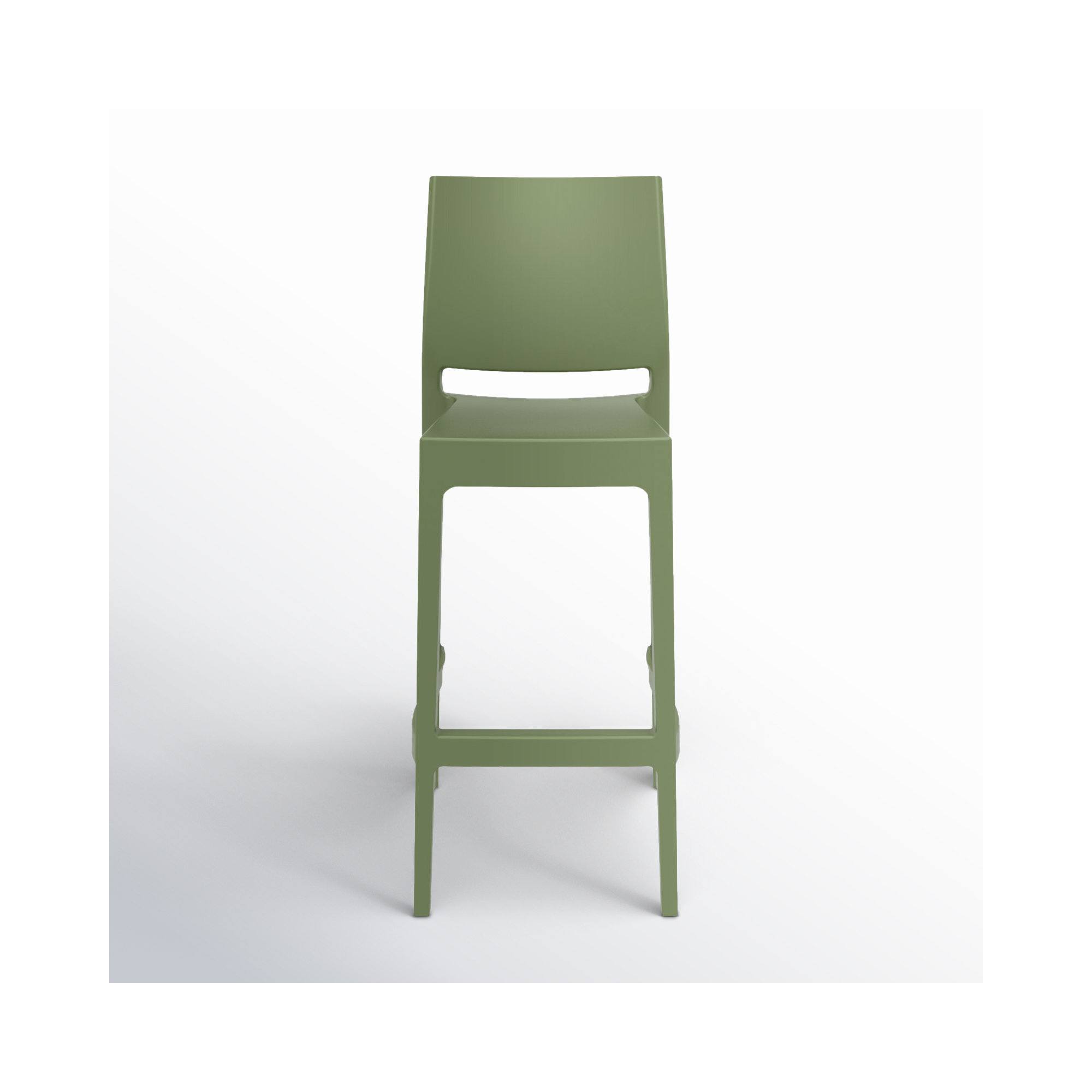 Adrienne Outdoor Bar Stool, 29.5", Olive Green