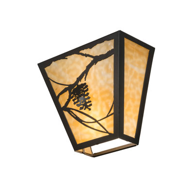 Rustic Lodge Flush Mounted Sconce
