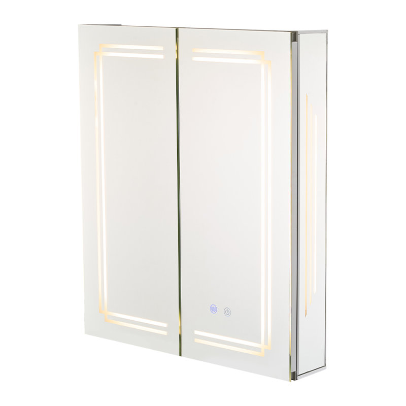 600mm W 700mm H Wall Mounted Required Frameless Medicine Cabinet Mirror Fixed