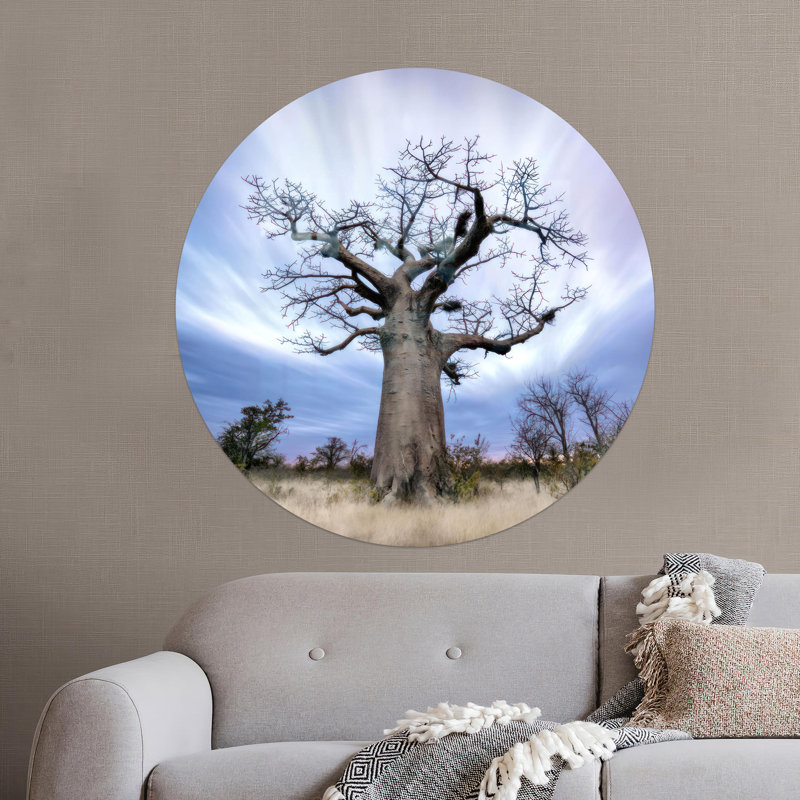 Décoration murale Big Baobab sur verre trempé côtier, pour les amateurs d'art et les amoureux de la nature