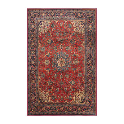Tapis traditionnel rouge / brun Bisa