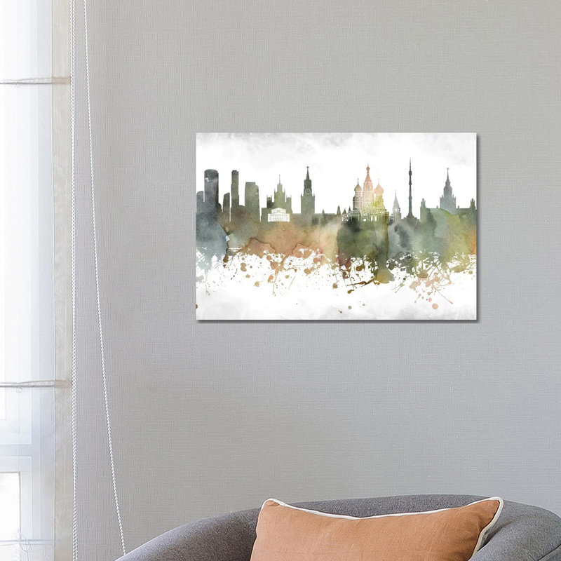 Moscow Skyline by WallDecorAddict - Wrapped Canvas Print, 66.04 cm H x 45.72 cm W