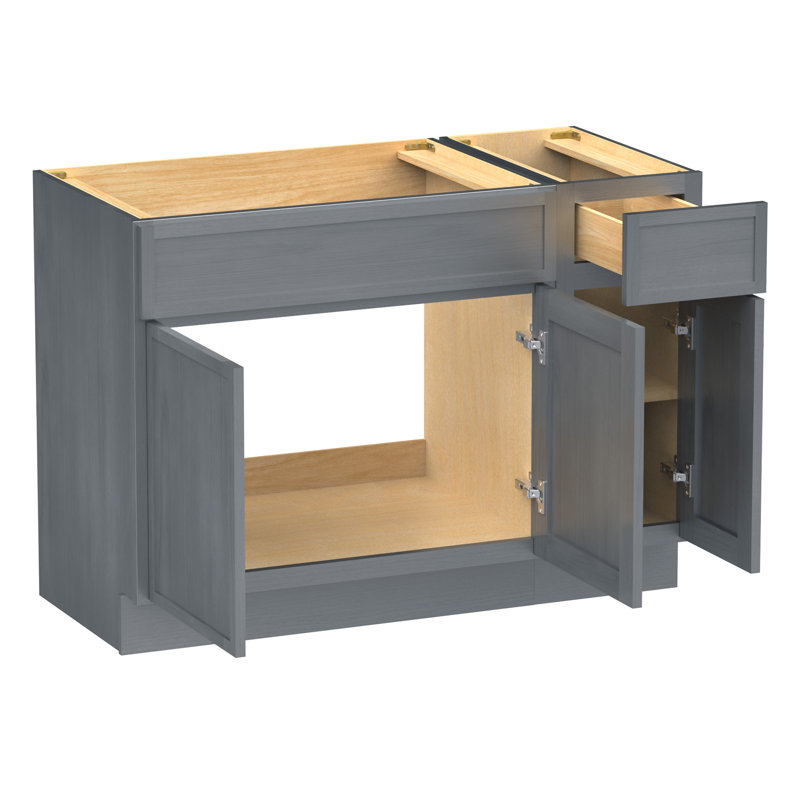 Base de meuble-lavabo simple 45 po seulement, Argent argent