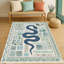 Tapis Mythic Garden Serpent (bleu et blanc)