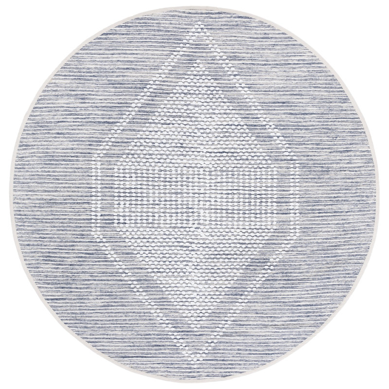 Talala 981 Area Rug In Navy / Ivory, Square 6'