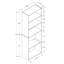Bibliothèque polyvalente à 6 niveaux avec tablettes réglables, finition blanche élégante pour le bureau et la chambre à coucher