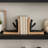 Decorative Man Reading Sculpture Bookends - Modern Home Decor Book Ends for Office Desk or Bookshelf Accent - Set of 2, 6", Brown & Black