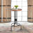 Lindola Pine Round Solid Wood Top Metal Base Dining Table