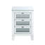 Table de bout en miroir, table d'appoint avec 3 tiroirs de rangement