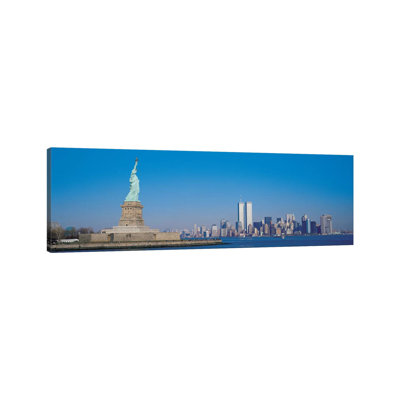 New York Panoramic Skyline Cityscape - Wrapped Canvas Panoramic Print
