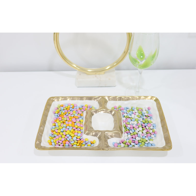 Mercer41 Bednarz Porcelain Divided Serving Dish