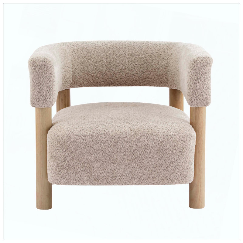 Fauteuil d'appoint rembourré Boucle pour sièges de salon confortables, Blé