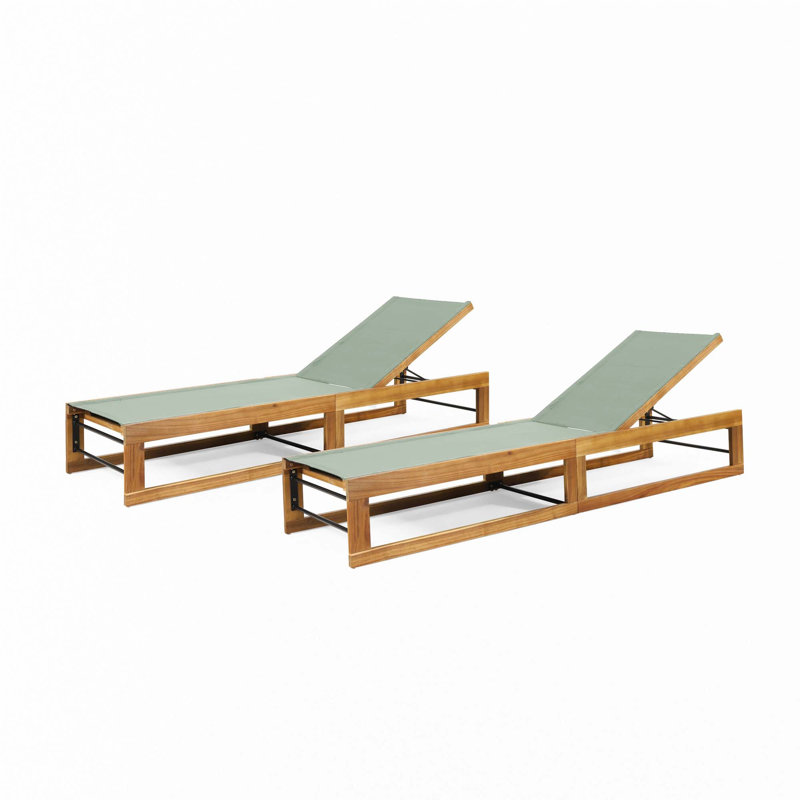 Chaise longue (ensemble de 2), 2, Vert menthe
