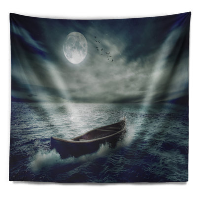 Le bateau en mer de mer en polyester dérivant de l’tapisserie storm avec accessoires suspendus inclus