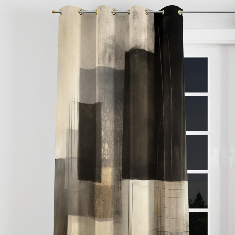Aurianna - Rideau à œillets moderne - Velours obscurcissant - 1 panneau, l 52 po x L 108 po, Œillets dorés