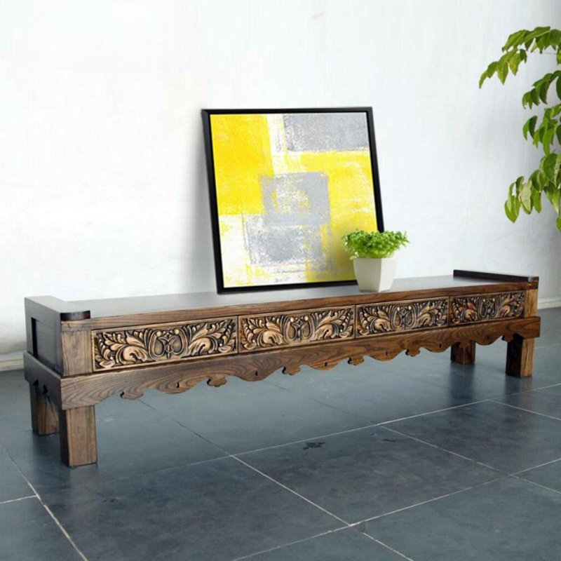 Retro Solid Wood TV Cabinet