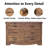 Jennievieb 6 - Drawer Dresser 47.24'' Wooden Chest Of Drawers Black With Metal Handle-1466170442
