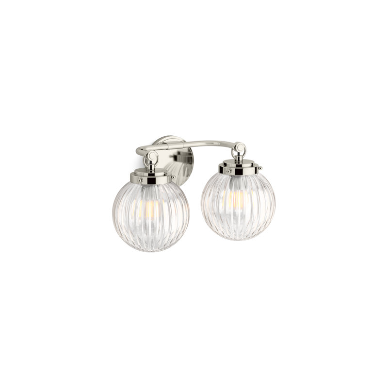 Embra By Studio McGee Two-Light Sconce, Polished Nickel