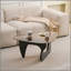 Petite table basse de style campagnard Mid-Century moderne en bois, noir-130020427-130020429