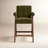 Brittnie 25.5" Full Back Walnut Wood Upholstered Counter Stool With Arms-1917701424