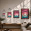 Figures At Sunset Coastal - Print-187574671-187574664
