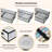 Wrapping Paper Storage Organizer With Flexible Partitions And Pockets, 40" Durable 600D Oxford Fabric(Gray)