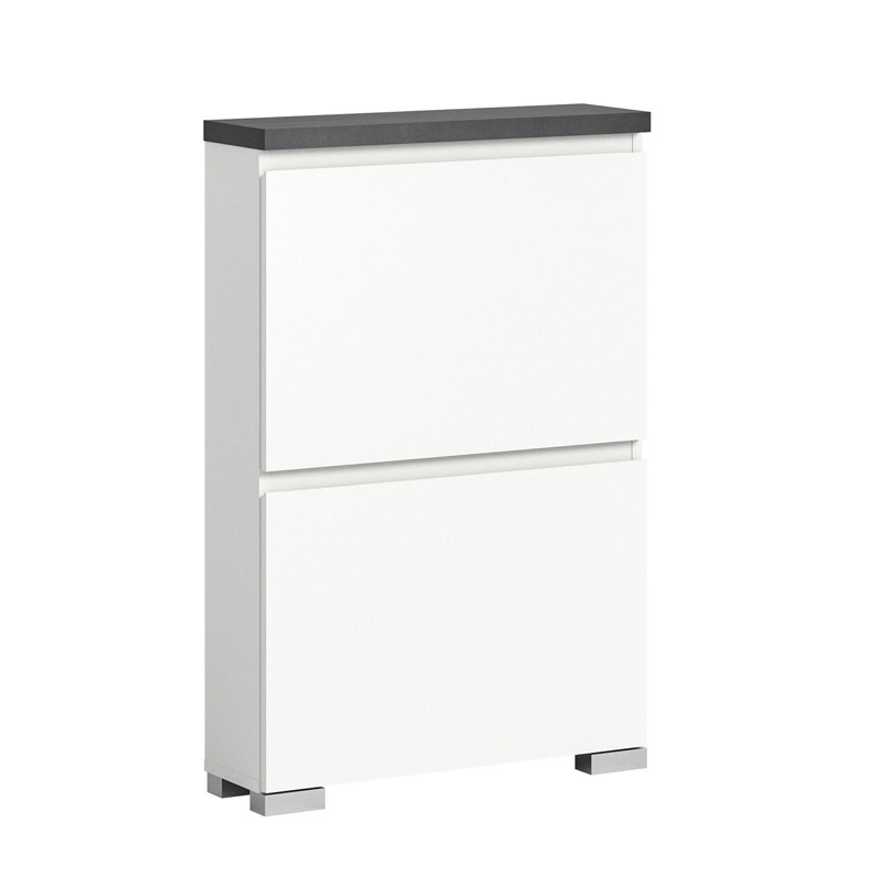Shoelove Shoe Cabinet, Black/White