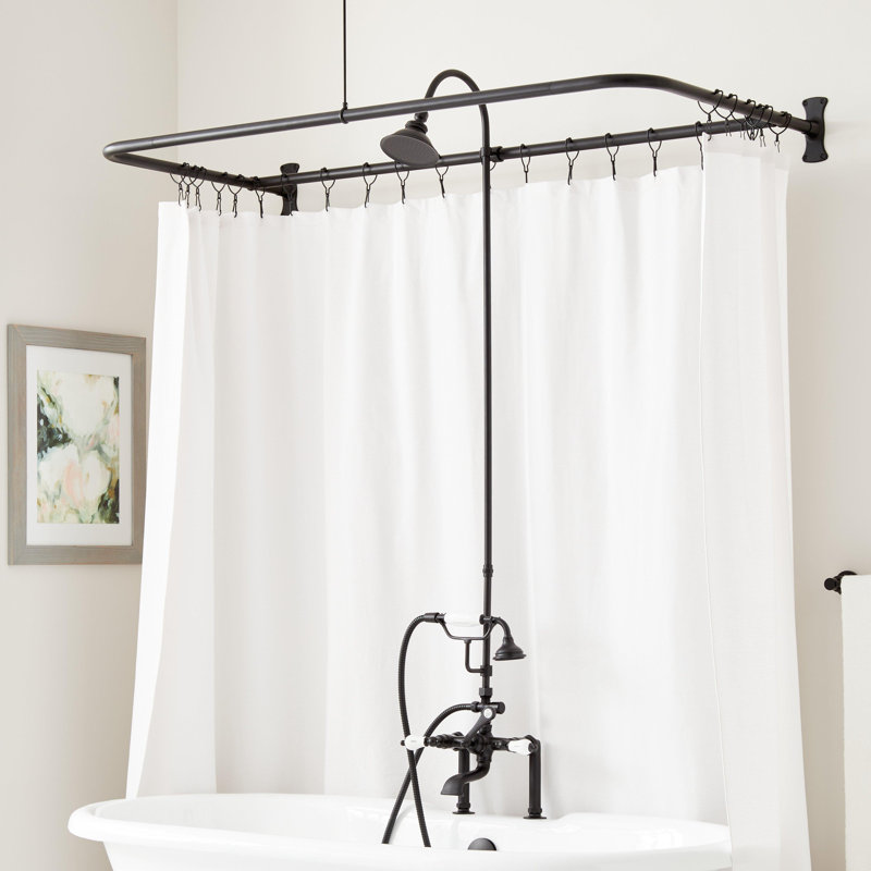 60" Tub & Shower Faucet, Matte Black
