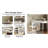 Corner Makeup Vanity Desk With Adjustable Folding Mirror, 3-color Led Lighting, Adequate Storage And Stool