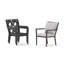 Chaises de patio d'extérieur 4 pièces Calliann - Sunbrella - gris