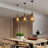 Retro Rattan Hand-Woven Pendant Light Adjustable Height